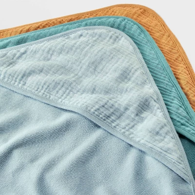 Baby 3pk Muslin Hooded Towel - Cloud Island™ 1 Baby 3pk Muslin Hooded Towel - Cloud Island™