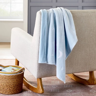 Plush Ribbed Blanket - Cloud Island™ Blue Stars 1 Plush Ribbed Blanket - Cloud Island™ Blue Stars