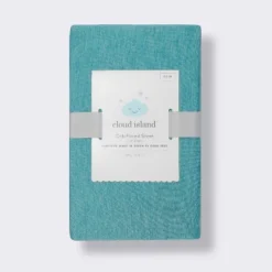 Polyester Rayon Fitted Crib Sheet - Teal - Cloud Island™ -Cloud Island Shop GUEST bf1bd037 e245 47ed 900c f8e99a8486e0