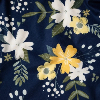 Fitted Crib Sheet Meadow - Cloud Island™ - Navy Floral 3 Fitted Crib Sheet Meadow - Cloud Island™ - Navy Floral - Image 3
