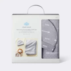 Hospital Muslin Swaddle Baby Blanket And Hat Gift Set - Gray Arrow - 2pk - Cloud Island™ 5 Hospital Muslin Swaddle Baby Blanket And Hat Gift Set - Gray Arrow - 2pk - Cloud Island™ -Cloud Island Shop GUEST bfae7299 8f3f 413b b361 03b7f005ac98