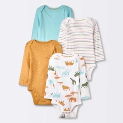 Baby 4pk Safari Animals Long Sleeve Bodysuit - Cloud Island™ -Cloud Island Shop GUEST c9e61651 f9b0 4189 96ab faa1c05ab83b
