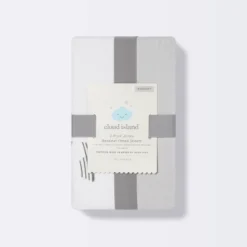 Jersey Bassinet Sheet 2pk - Cloud Island™ Two By Two Animals And Solid Gray -Cloud Island Shop GUEST ce737128 cd50 4279 9ae6 dd39dfbb5f41
