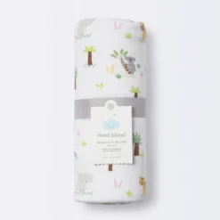 Jersey Knit Reversible Baby Blanket Jungle Animals - Cloud Island™ Gray/Green -Cloud Island Shop GUEST d448c1e4 867d 49ad 8c3d cb33d3d5df8f