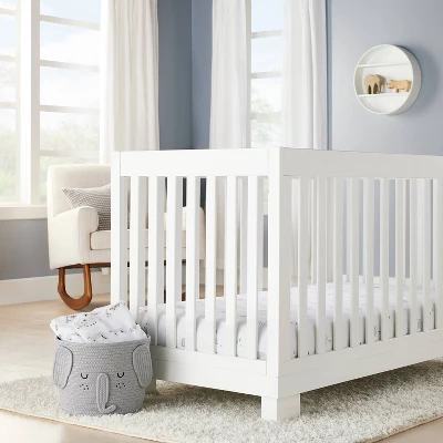 Cotton Fitted Crib Sheet - Elephants - Cloud Island™ 1 Cotton Fitted Crib Sheet - Elephants - Cloud Island™