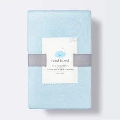 Polyester Rayon Fitted Crib Sheet - Solid Blue - Cloud Island™ -Cloud Island Shop GUEST e1c97adf a462 4d2b 90a9 3876d6b7c9b1