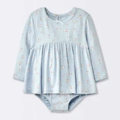 Baby Girls' Floral Skirted Bodysuit - Cloud Island™ Blue -Cloud Island Shop GUEST e32c537b 8692 4393 b4a1 342f07f2fe18