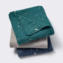 Muslin Swaddle Baby Blanket - Cool Metallic - 3pk - Cloud Island™ -Cloud Island Shop GUEST f33cae79 c56c 4376 a91c dc5e8fc49bd5