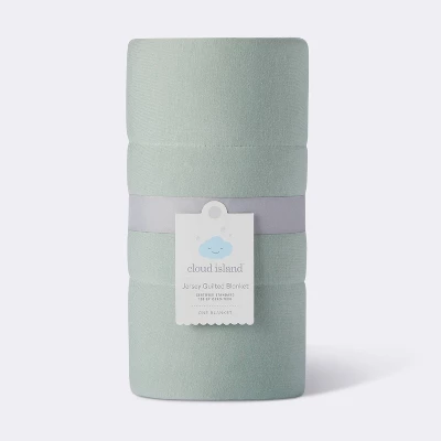 Rayon From Bamboo Quilted Baby Blanket - Green - Cloud Island™ 3 Rayon From Bamboo Quilted Baby Blanket - Green - Cloud Island™ - Image 3