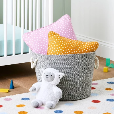 Coiled Rope Storage Bin Large Chevron - Cloud Island™ Gray 1 Coiled Rope Storage Bin Large Chevron - Cloud Island™ Gray