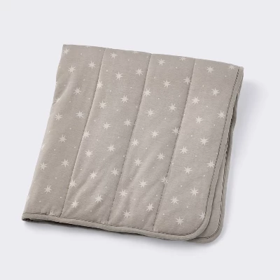 Rayon From Bamboo Jersey Quilted Blanket - Stars - Gray - Cloud Island™ 4 Rayon From Bamboo Jersey Quilted Blanket - Stars - Gray - Cloud Island™ - Image 4