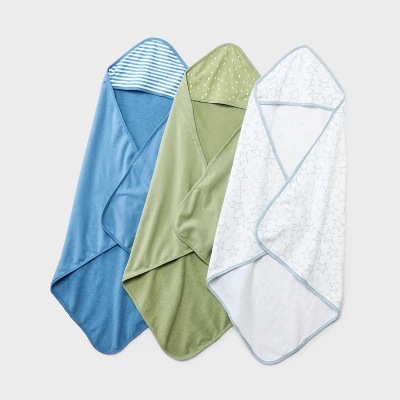 Baby 3pk Hooded Towel - Cloud Island™ 3 Baby 3pk Hooded Towel - Cloud Island™ - Image 3